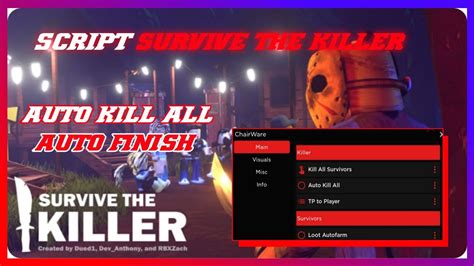Free Roblox Script Survive the Killer! | Useful scripts to easily win the 