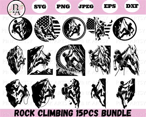 Download Free Rock Climbing Bundle PNG Commercial Use DXF Files
