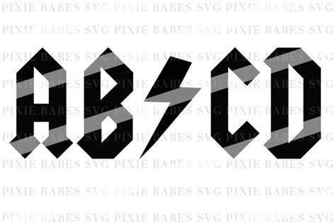 Download Free Rock Inspired ABCD For Silhouette