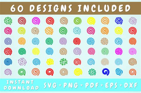 Download Free Rolled Paper Flower SVG Mega Bundle - 60 Designs Cut Files