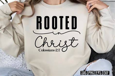 Download Free Rooted In Christ Colossians 2:7 Jesus Files Free PSD Mockups