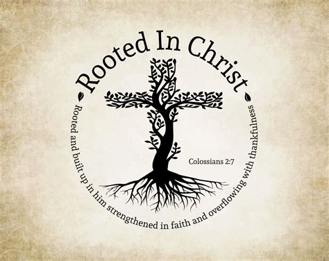 Download Free Rooted In Christ Colossians 2:7 Jesus For Crafts