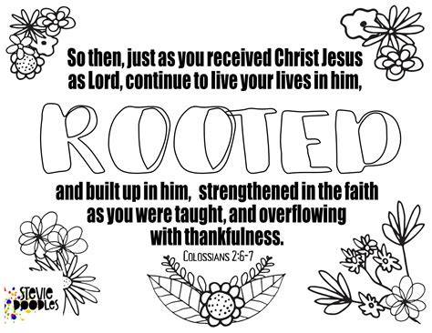 Download Free Rooted In Christ Colossians 2:7 Jesus Printable