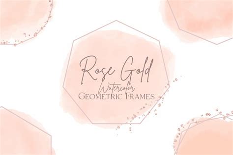 Download Free Rose Gold Geometric Frames For Crafts