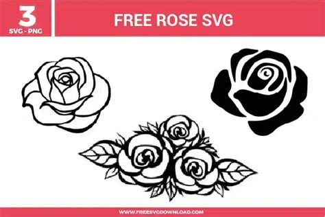 Unleash Your Creativity with Our Free Rose SVG - The Perfect Addition to Your Design Toolkit!