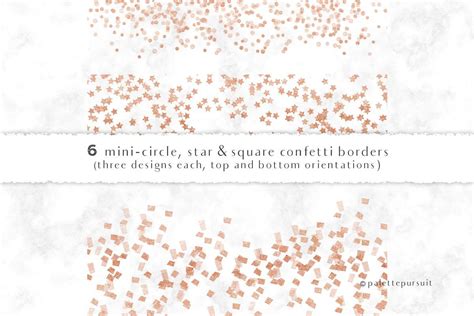 Download Free Rose gold confetti borders DXF Files