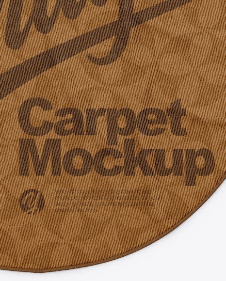 Download Free Round Carpet with Loop Pile Mockup PSD Generator