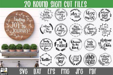 Download Free Round Sign Bundle - Volume 2 - Round SVG Files - Farmhouse Signs  Commercial Use DXF Files