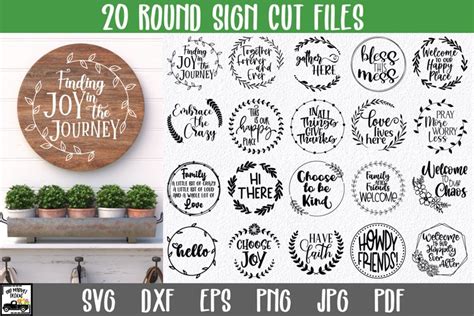 Download Free Round Sign Bundle - Volume 2 - Round SVG Files - Farmhouse Signs  Cricut SVG DXF Files