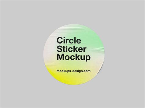 Download Free Round Sticker Mockup PSD Yellowimages