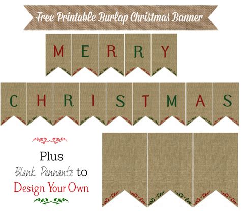 Download Free Rustic Christmas Burlap Printable