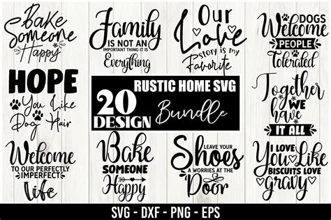 Download Free Rustic Sign SVG Craft Bundle Silhouette For Crafts
