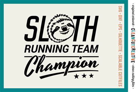 Download Free SLOTH RUNNING TEAM CHAMPION! DXF Files