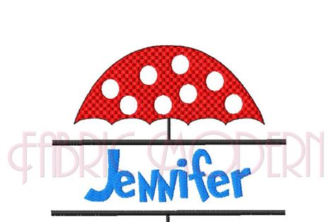 Download Free SPLIT MONOGRAM FRAME Machine Embroidery Design, polka dot
umbrella #584 for Cricut