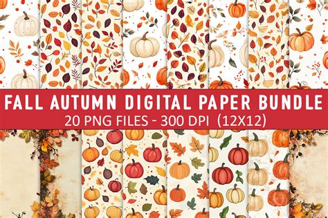 Free SVG Autumn Digital Paper Pack