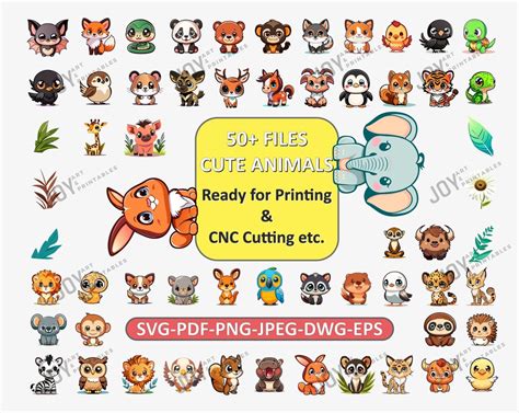 Free SVG BUNDLE- Cute animals characters