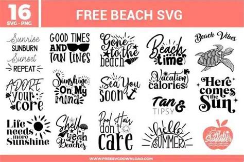 Free SVG Beach SVG Bundle.