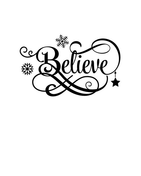 Download Free SVG Believe Christmas Cut File SVG Files