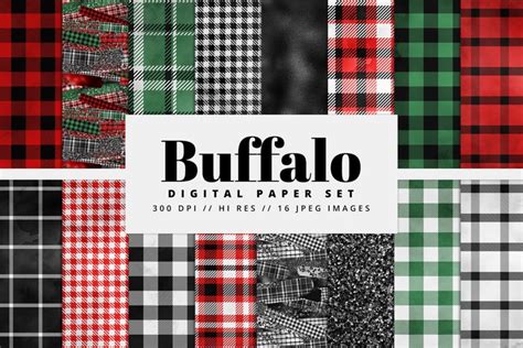 Free SVG Buffalo Digital Paper Pack