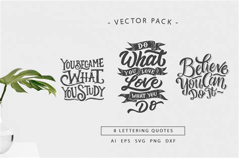 Download Free SVG Bundle - Hand Lettering Motivational Quotes Vol 2 DXF Files