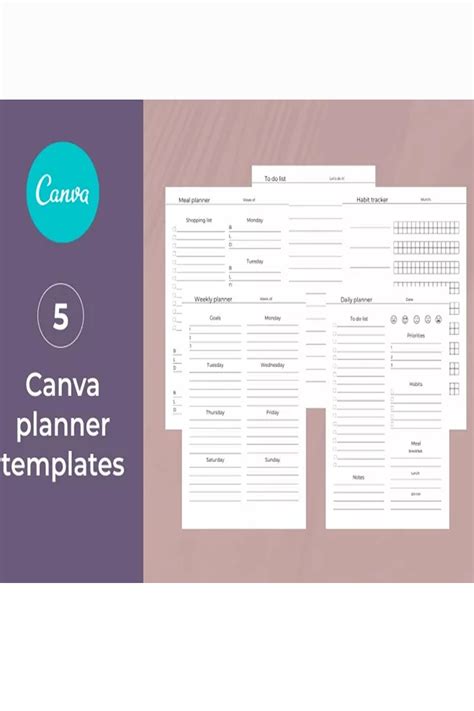 Free SVG Canva Planner Templates | Editable Planner Pages