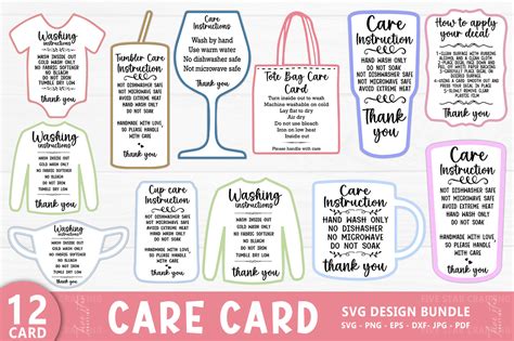 Download Free SVG Care Card Bundle SVG 12 Designs SVG Files