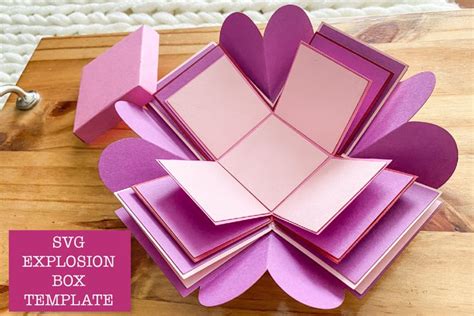 Free SVG DIY Exploding Box With 4 Layers SVG For Cutting Kit