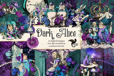 Free SVG Dark Alice In Wonderland Graphics