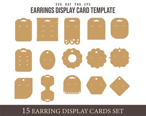 Free SVG Earring Display Cards Bundle