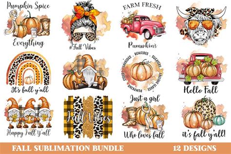 Download Free SVG Fall Sublimation Bundle, Autumn Sublimation Bundle, Fall PNG SVG Files