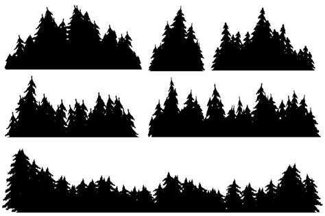 Free SVG Forest silhouettes