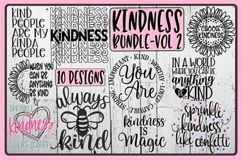 Free SVG KINDNESS Bundle - Vol 2 - 10 Designs Included