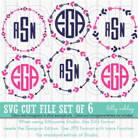 Free SVG Monograms for Cricut