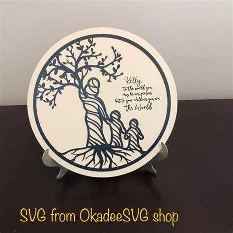 Free SVG Mother Tree Laser Cut File, Glowforge, Mother's Day Laser