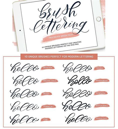 Free SVG Procreate Lettering Brush