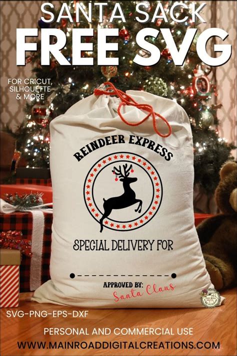 Free SVG Santa Sack SVG