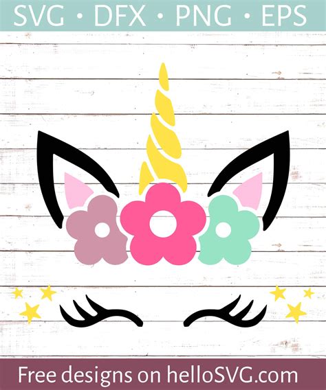 Download Free SVG Spring Unicorn Face Clipart SVG Files