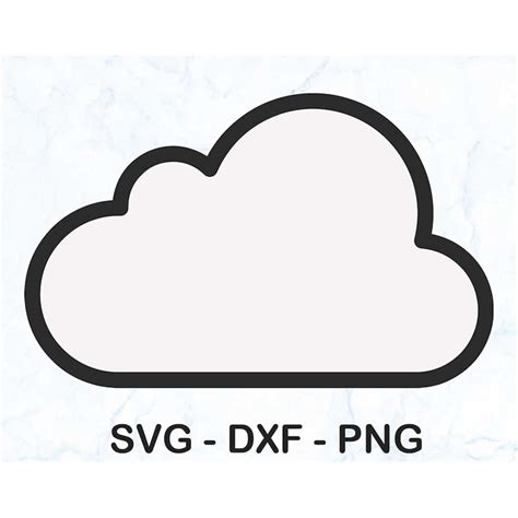 Download Free Sad Cloud - SVG File, DXF File Creativefabrica DXF Files