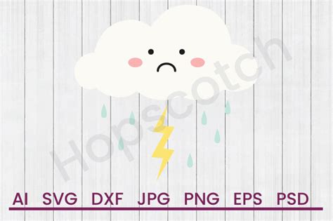 Download Free Sad Cloud - SVG File, DXF File for Cricut Machine
