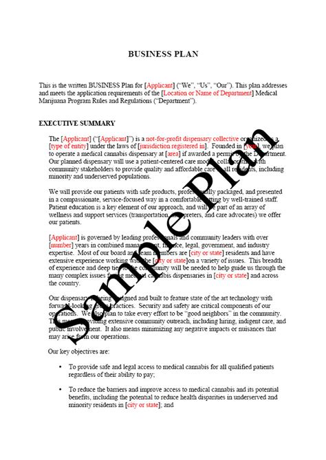 Free Sample Business Plan