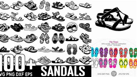 Download Free Sandals SVG, Sandals DXF, Cuttable File Cut Files