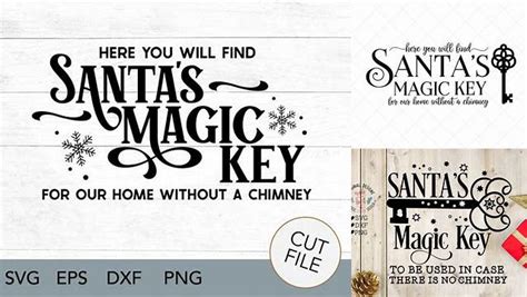 Download Free Santa's Magic Key House Without Chimney Cut Files