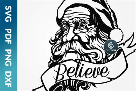 Download Free Santa Believe Commercial Use DXF Files