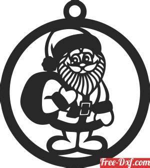 Download Free Santa Claus cuttable SVG DXF Files