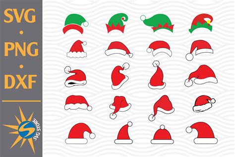 Download Free Santa Hat SVG, PNG, DXF Digital Files Include Images