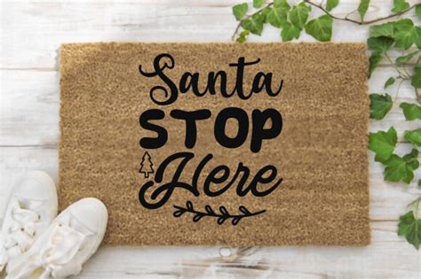 Download Free Santa Stop Here SVG Cut File Cut Files
