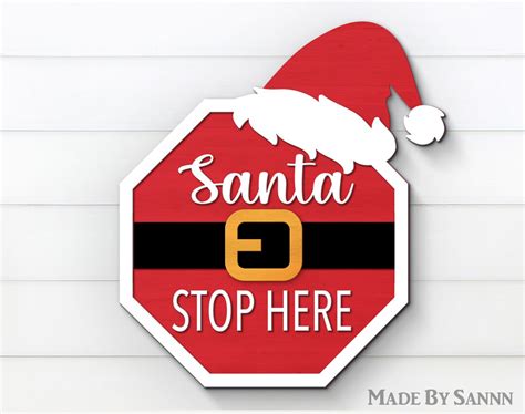 Download Free Santa Stop Here SVG Cut File DXF Files