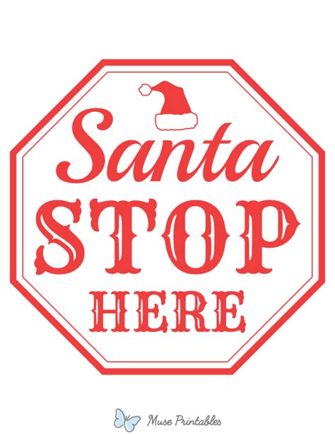 Download Free Santa Stop Here SVG Cut File Printable