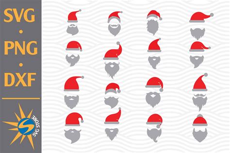 Download Free Santa With Beard SVG, PNG, DXF Digital Files Include Cut Files