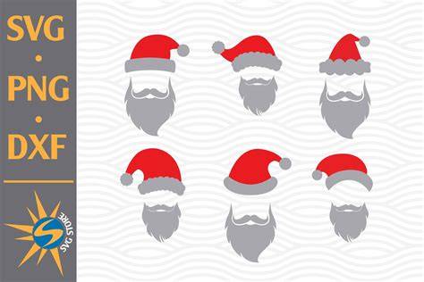 Download Free Santa With Beard SVG, PNG, DXF Digital Files Include DXF Files